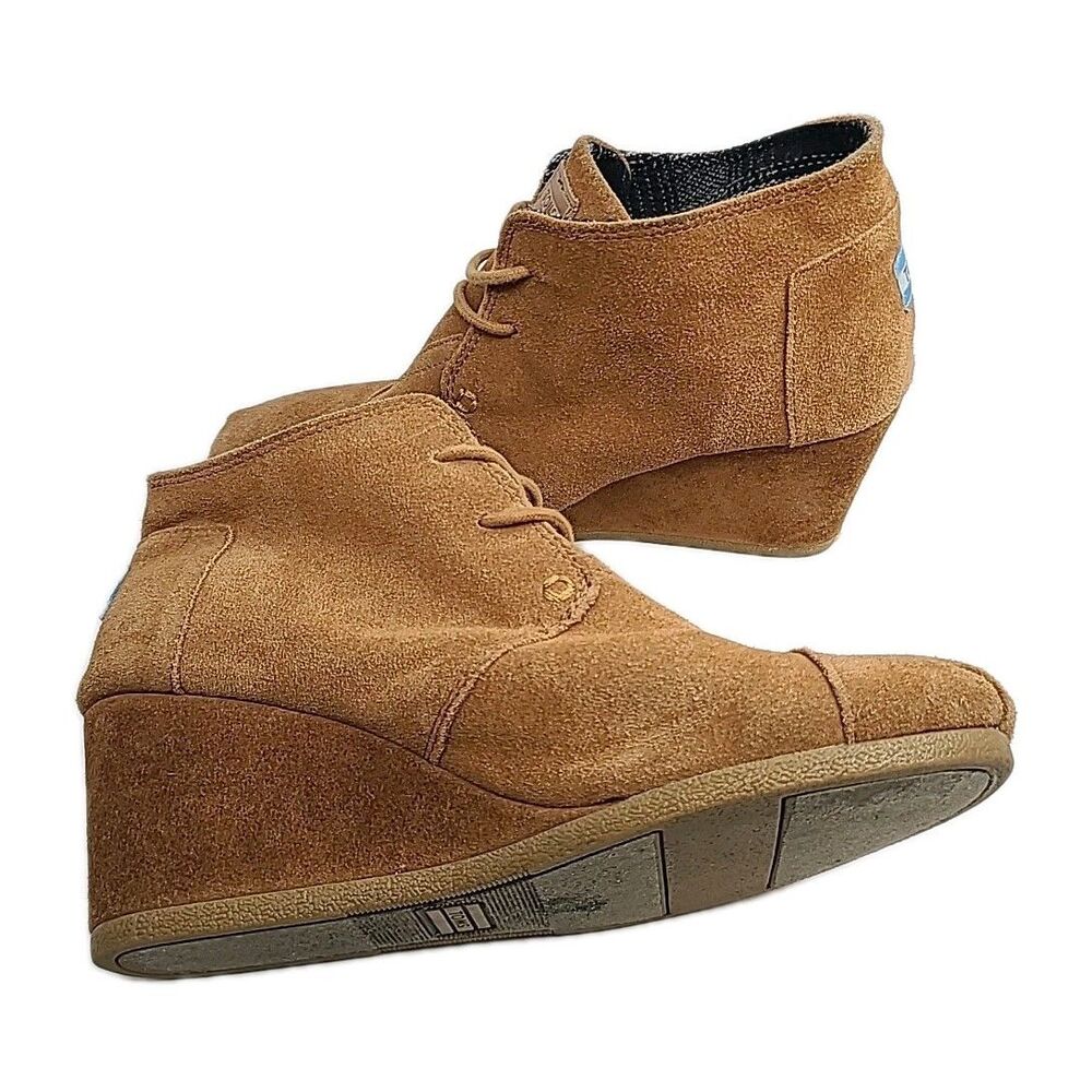 Toms Desert Wedge Womens Brown Size 9 W Classic Outdoor Suede Ankle Boots